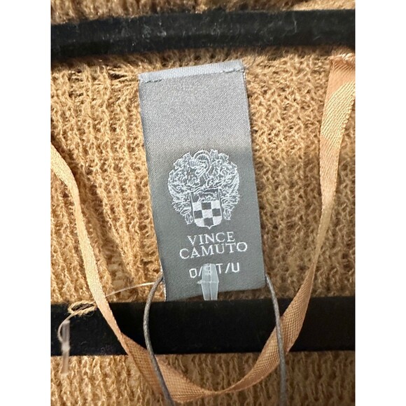 Vince Camuto Womens One Size Cap Sleeve Frayed Sweater Shaw With Pockets Brown - Picture 4 of 11
